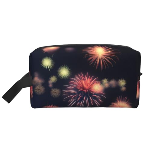 KoNsev Explosion Firework 3D-Reise-Kulturbeutel für Damen und Herren, Zubehör-Organizer, kleine Münzgeldbörse, kleine Tasche, Explosion Firework 3D, Einheitsgröße von KoNsev