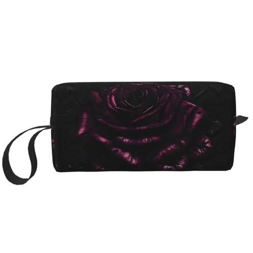 KoNsev Reise-Kulturbeutel mit Gothic-Rosen, für Damen und Herren, Zubehör-Organizer, kleine Münzgeldbörse, kleine Tasche, Gothic Rose, Einheitsgröße von KoNsev