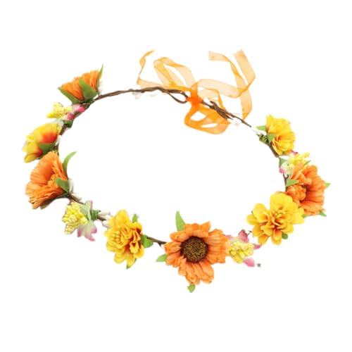 Blumenkranz Blumenkrone Stirnbänder Braut Haarschmuck Haarband für Frauen Hochzeit Party Zeremonie Festival von Kobeleen