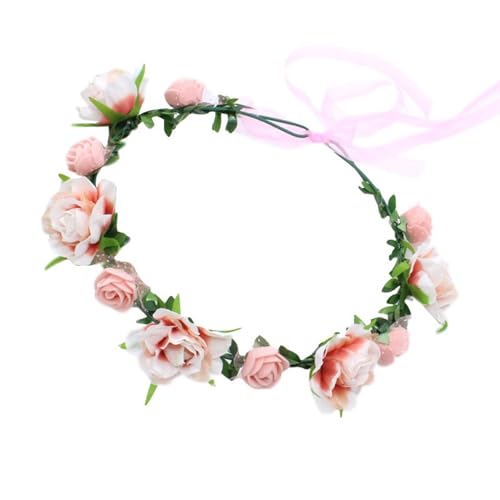 Elegantes Blumen-Haarband Blumenkranz Stirnband Kopfschmuck Karneval Party Haarschmuck Strand Hochzeit Zeremonie Hairhoop von Kobeleen