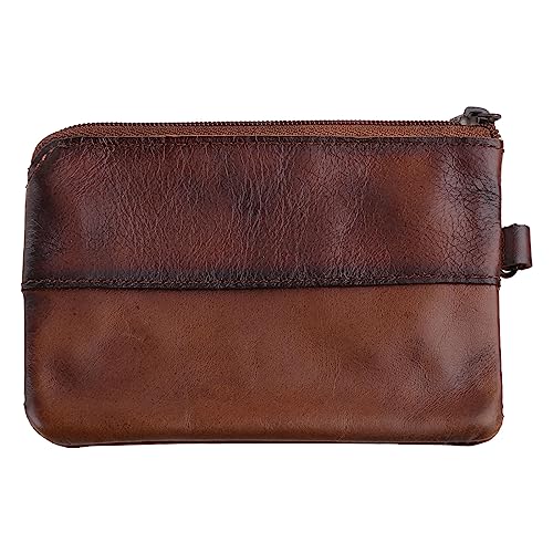 Mode Damen Herren Leder Geldbörse Kartenetui Clutch Reißverschluss Kleingeldtasche von Kobeleen