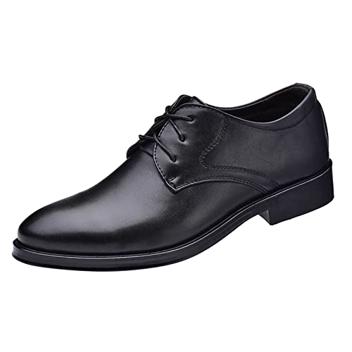 Herrenschuhe Leder Bequem Schwarz Leather Oxford Anzugschuhe Halbschuhe Derby Braun Budapester Business Schuhe Haferlschuhe Elegante Hochzeit Formal Tanzschuhe von Kobilee