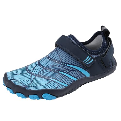 Kobilee Badeschuhe Herren Damen 43 Unisex Belüftet Wasserschuhe Schwarz, Blau Aquaschuhe Badeschuhe Barfussschuhe Bootsschuhe für Barfuß, Tauchen, Schwimmen, Surfen, Aqua, Wandern, Strand, Yoga von Kobilee