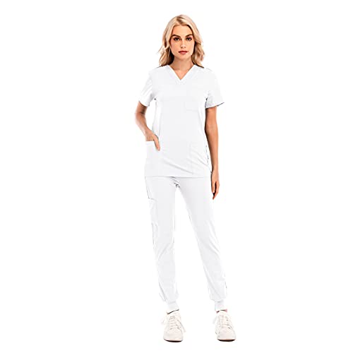 Kobilee Krankenschwestern Gesundheitswesen Hospitality Maid Krankenschwestern PflegekräFte Therapeut Zahnarzt Uniform Krankenhaus Arbeitskleidung Uniformen 2-Teilig Sommer von Kobilee