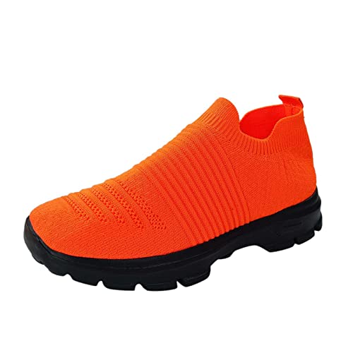 Kobilee Slip on Schuhe Damen, Wanderschuhe Leichte Ohne Schnürsenkel Weiss Schwarz Sportschuhe Atmungsaktive Outdoor Sneaker Sommer Breite Füße Laufschuhe Fitness Gym Plateau Flache Schuhe Weiß von Kobilee