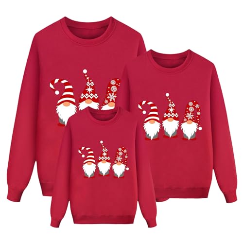 Weihnachten Pullover Set Partnerlook Pärchen Weihnachtspullover Familie Set Gestrickte Pullover Strickpullover Winterpullover Weihnachtspullis Sweatshirt Kinder Damen Herren von Kobilee