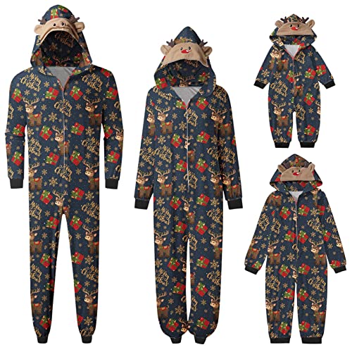 Weihnachtspulli Familie Set Herren Damen Kinder Junge Mädchen Baby Festlich Pärchen Winter Warm Langarm Sweatshirt Christmas Pyjama Baumwolle Ugly Weihnachtspullover Familie Set von Kobilee