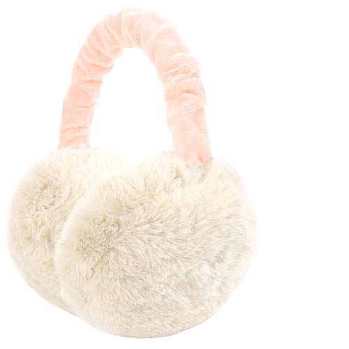 Kodior Damen Ohrenschützer - Winter Plüsch Ohrenwärmer Warme Earmuffs Outdoor Verstellbarer Ohrenschützer Faltbare Weihnachten Unisex Earband Earmuffs (Weiss) von Kodior