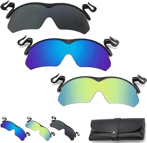 Kolarmo Sport-Sonnenbrille mit Clip, 2024, Herren-Sonnenbrille, zum Anklippen, Radfahren, Wandern, Radfahren, Golf, UV400, 3 Stück von Kolarmo