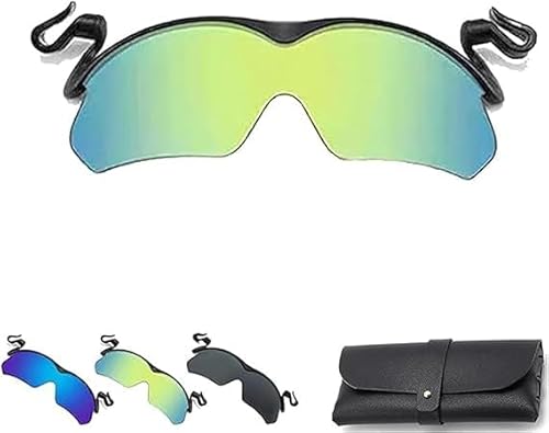 Kolarmo Sport-Sonnenbrille mit Clip, Mountainbike-Sonnenbrille für Herren, zum Angeln, Radfahren, Wandern, Radfahren, UV400, grün von Kolarmo