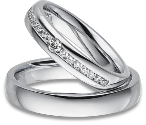 Kolibri Rings - Freundschaftsringe Paarpreis Silber 925 Massiv Nickelfrei 15 Zirkonia Steine Trauringe Eheringe Partnerringe 100% Made in Germany- Inkl. Etui + Gravur Kolibri Rings - Freundschaftsringe Paarpreis Silber 925 Massiv Nickelfrei 15 Zirkonia Steine Trauringe Eheringe Partnerringe 100% Made in Germany- Inkl. Etui + Gravur von Kolibri Rings