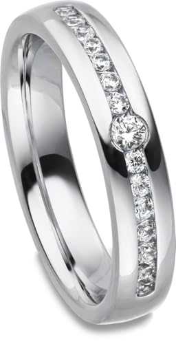 Kolibri Rings Damenring 15 Zirkonia Steine Sterling Silber 925 Ring Ehering Verlobungsring Partnerring Freundschaftsring - Inkl. Gravur und Etui Kolibri Rings Damenring 15 Zirkonia Steine Sterling Silber 925 Ring Ehering Verlobungsring Partnerring Freundschaftsring - Inkl. Gravur und Etui von Kolibri Rings
