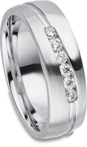 Kolibri Rings Damenring 6Zirkonia Steine Sterling Silber 925 Ring Ehering Verlobungsring Partnerring Freundschaftsring - Inkl. Gravur und Etui Kolibri Rings Damenring 6Zirkonia Steine Sterling Silber 925 Ring Ehering Verlobungsring Partnerring Freundschaftsring - Inkl. Gravur und Etui von Kolibri Rings