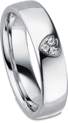 Kolibri Rings Damenring Herz 3 Zirkonia Steine Sterling Silber 925 Ehering Verlobungsring Partnerring Freundschaftsring Ring - Inkl. Gratis Gravur und Etui Kolibri Rings Damenring Herz 3 Zirkonia Steine Sterling Silber 925 Ehering Verlobungsring Partnerring Freundschaftsring Ring - Inkl. Gratis Gravur und Etui von Kolibri Rings