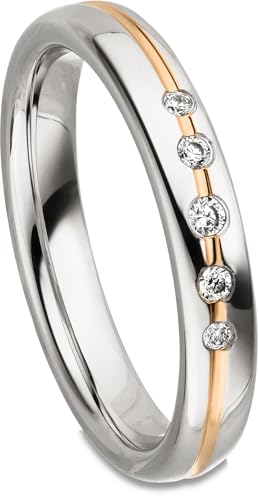 Kolibri Rings Damenring Rot Vergoldet 5 Zirkonia Steine Sterling Silber 925 Ring Ehering Verlobungsring Partnerring - Inkl. Gratis Gravur und Etui Kolibri Rings Damenring Rot Vergoldet 5 Zirkonia Steine Sterling Silber 925 Ring Ehering Verlobungsring Partnerring - Inkl. Gratis Gravur und Etui von Kolibri Rings
