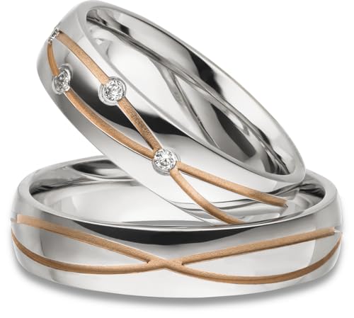 Kolibri Rings Eheringe Silber 925 Vergoldet 4 Zirkonia Steine Set - Gratis Gravur und Etui Kolibri Rings Eheringe Silber 925 Vergoldet 4 Zirkonia Steine Set - Gratis Gravur und Etui von Kolibri Rings