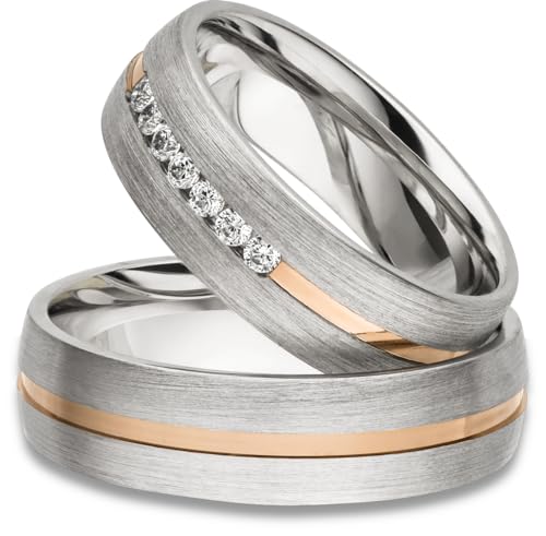Kolibri Rings Eheringe Silber 925 Vergoldet 7 Zirkonia Steine Set - Gratis Gravur und Etui Kolibri Rings Eheringe Silber 925 Vergoldet 7 Zirkonia Steine Set - Gratis Gravur und Etui von Kolibri Rings