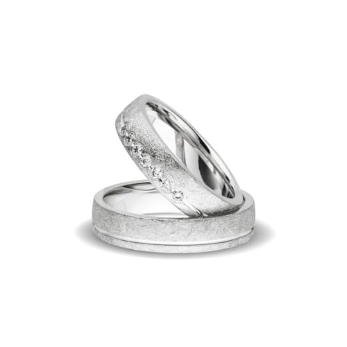 Kolibri Rings Eheringe Verlobungsringe Eismatt Silber 925 5 Zirkonia Steine Set - Gratis Gravur und Etui Kolibri Rings Eheringe Verlobungsringe Eismatt Silber 925 5 Zirkonia Steine Set - Gratis Gravur und Etui von Kolibri Rings