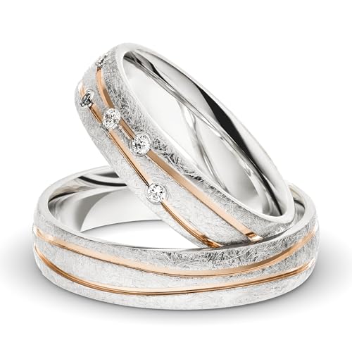 Kolibri Rings Eheringe Verlobungsringe Eismatt Silber 925 Vergoldet 5 Zirkonia Steine Set - Gratis Gravur und Etui Kolibri Rings Eheringe Verlobungsringe Eismatt Silber 925 Vergoldet 5 Zirkonia Steine Set - Gratis Gravur und Etui von Kolibri Rings