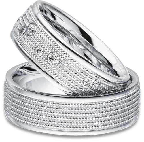 Kolibri Rings Eheringe Verlobungsringe Silber 925 11Zirkonia Steine Set - Gratis Gravur und Etui Kolibri Rings Eheringe Verlobungsringe Silber 925 11Zirkonia Steine Set - Gratis Gravur und Etui von Kolibri Rings