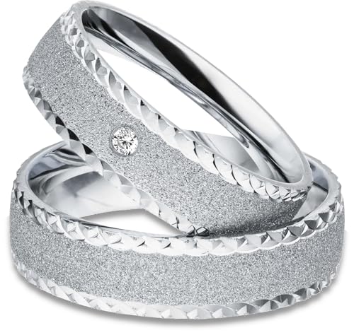 Kolibri Rings Eheringe Zirkonia Stein Verlobungsringe Silber 925 Set - Gratis Gravur und Etui Kolibri Rings Eheringe Zirkonia Stein Verlobungsringe Silber 925 Set - Gratis Gravur und Etui von Kolibri Rings