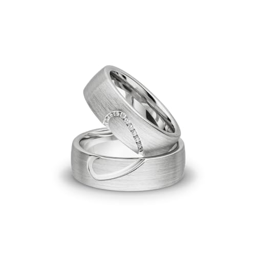 Kolibri Rings Silber Eheringe Rhodiniert 10 Zirkonia Steine Herz Trauringe Partnerringe Freundschaftsringe Paarpreis - Gratis Gravur und Etui Kolibri Rings Silber Eheringe Rhodiniert 10 Zirkonia Steine Herz Trauringe Partnerringe Freundschaftsringe Paarpreis - Gratis Gravur und Etui von Kolibri Rings