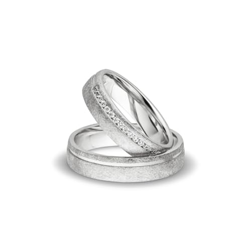 Kolibri Rings Silber Paarpreis Eheringe Eismatt Rhodiniert 15 Zirkonia Steine Trauringe Partnerringe Freundschaftsringe - Gratis Gravur und Etui Kolibri Rings Silber Paarpreis Eheringe Eismatt Rhodiniert 15 Zirkonia Steine Trauringe Partnerringe Freundschaftsringe - Gratis Gravur und Etui von Kolibri Rings