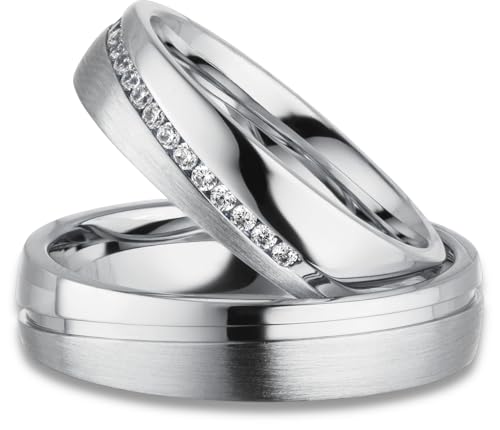 Kolibri Rings Eheringe Silber 925 15 Zirkonia Steine Paarpreis - Gravur und Etui Kolibri Rings Eheringe Silber 925 15 Zirkonia Steine Paarpreis - Gravur und Etui von Kolibri Rings