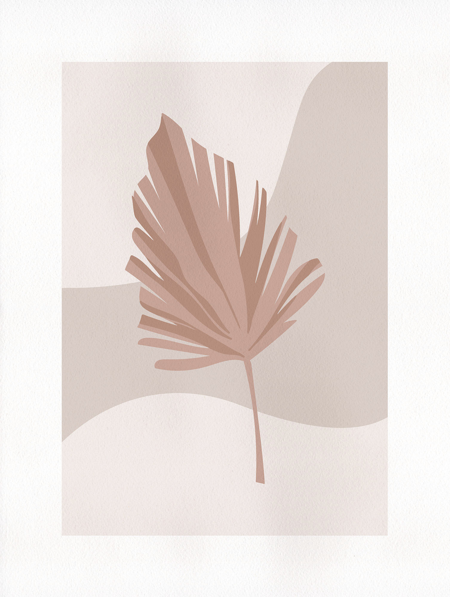 Komar Wandbild "Minimalist Leaf Lover", (1 St.), Deutsches Premium-Poster Fotopapier mit seidenmatter Oberfläche und hoher Lichtbeständigkeit. Für fotorealistische Drucke mit gestochen scharfen Details und hervorragender Farbbrillanz. von Komar