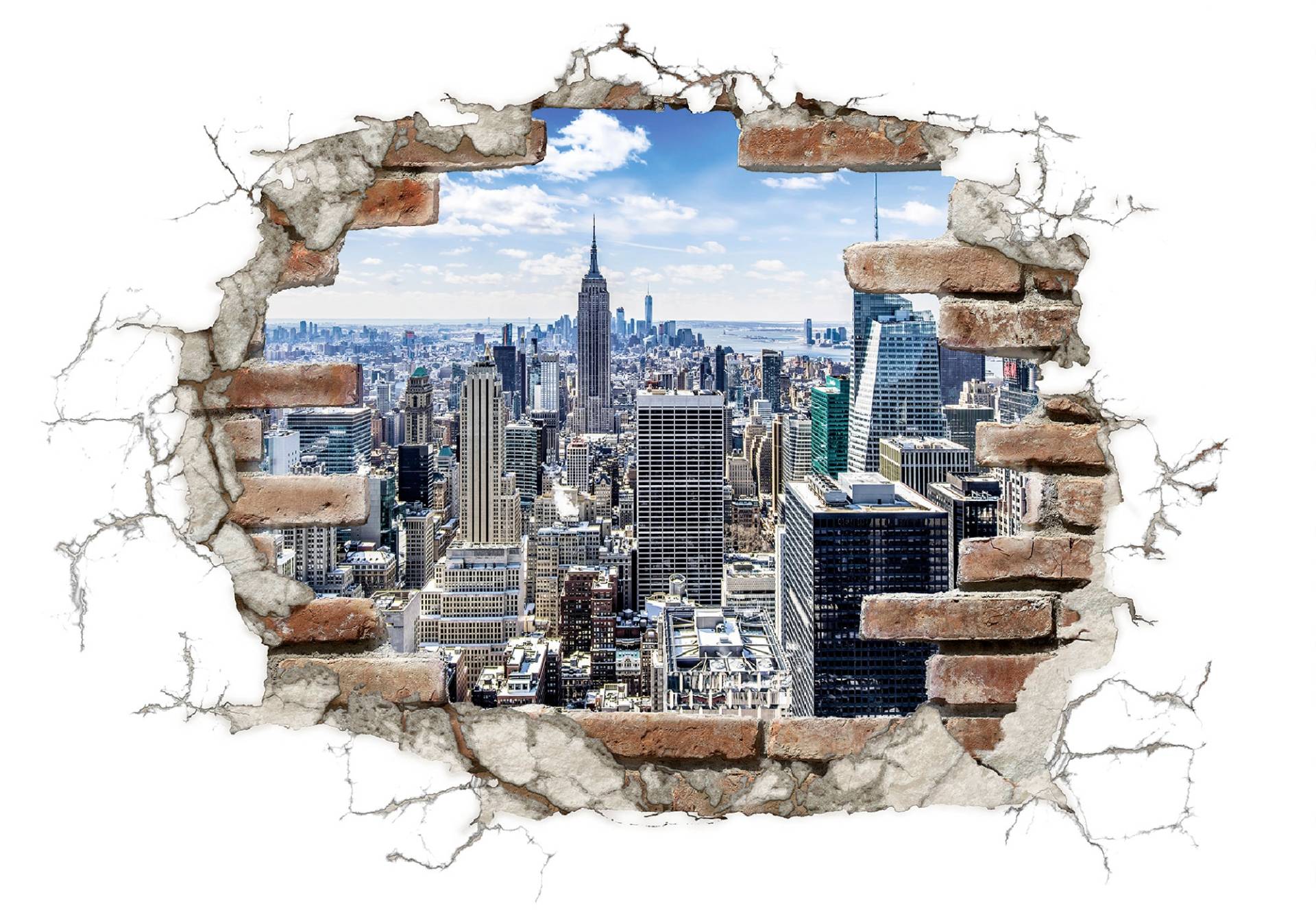 Komar Wandtattoo "Break Out NYC", (1 St.), 100x70 cm (Breite x Höhe), selbstklebendes Wandtattoo von Komar