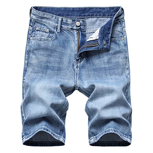 Komiseup Jeans Shorts Herren Sommer Kurze Hosen Männer Sommer Denim Shorts Herren Jeans Große Größen Kurze Jeanshose Herren Lässig Baggy Jorts Stretch Denim Half Pants Cargohose Sommerhose Jogginghose von Komiseup