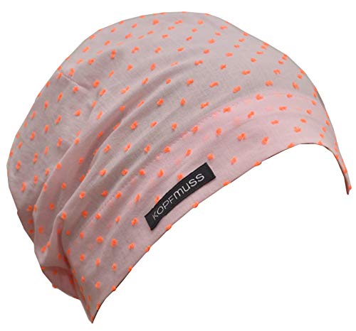 Kopfmuss - Damen Superleichte Sommermütze KoS1147 - L, Sommertraum Rose/Neonorange von Kopfmuss