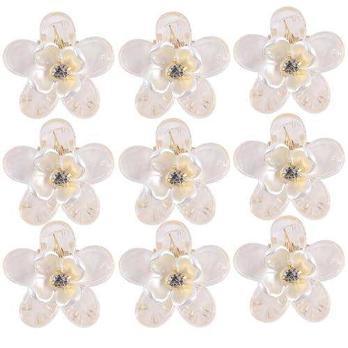 Transparente Damen-Haarspangen mit Blumenmuster, matte Perlen, Haarklammern mit starkem Halt für dickes und dünnes Haar, rutschfeste Haarklammer Transparente Damen-Haarspangen mit Blumenmuster, matte Perlen, Haarklammern mit starkem Halt für dickes und dünnes Haar, rutschfeste Haarklammer von Kopida