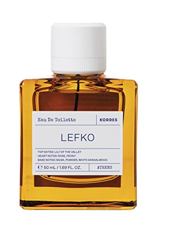 KORRES LEFKO Eau de Toilette für Herren und Damen, unisex Duft, floral, pudrid, vegan, 50 ml von KORRES