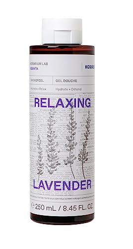 KORRES RELAXING LAVENDER Duschgel mit Lavendelduft für Männer & Frauen, für ein entspannendes & beruhigendes Abendritual, vegan, 250 ml von KORRES