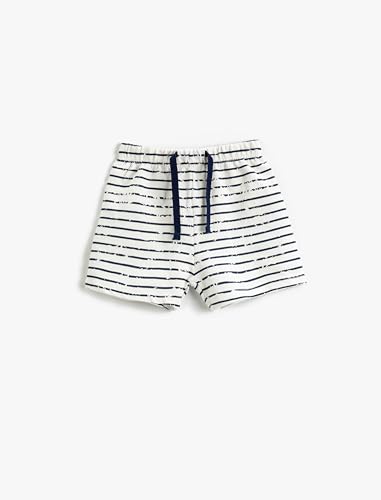 Koton Baby - Jungen Basic Drawstring Elastic Waistband Shorts, Marine Stripe (01m), 3-4 Jahre EU von Koton