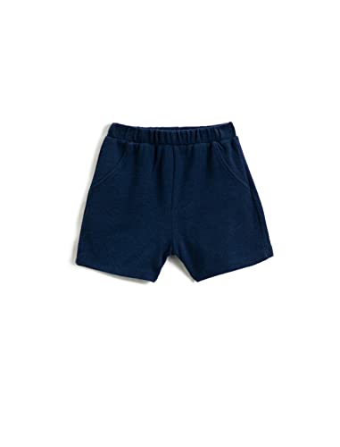 Koton Baby - Jungen Basic Waffle Textured Pockets Elastic Waistband Shorts, Dark Indigo (Din), 3-4 Jahre EU von Koton