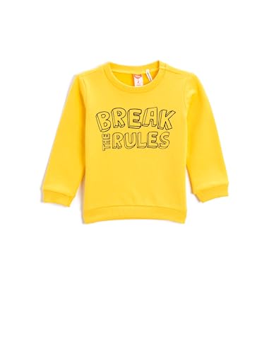 Koton Baby - Jungen Letter Printed Crew Neck Cotton Sweatshirt, Yellow (171), 12-18 Monate EU von Koton