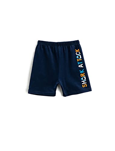 Koton Baby - Jungen Printed Elastic Waistband Shorts, Marine (720), 3-4 Jahre EU von Koton