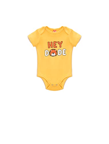 Koton Baby - Jungen Printed Short Sleeve Cotton Bodysuit, Yellow (171), 3-6 Monate EU von Koton
