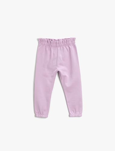 Koton Baby - Mädchen Basic Jogger Shirred Elastic Waistband Brushed Interior Sweatpants, Lila (370), 12-18 Monate EU von Koton