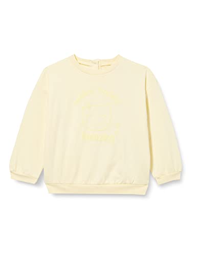 Koton Baby - Mädchen Cat Printed Brushed Interior Back Press-Studs Crew Neck Sweatshirt, Yellow (151), 6-9 Monate EU von Koton