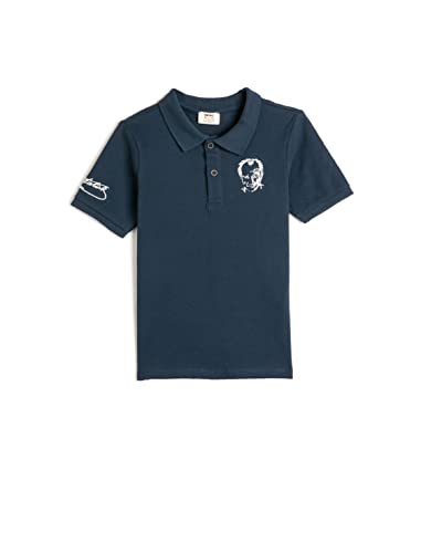 Koton Boys Atatürk Printed Polo Neck T-Shirt Short Sleeve Button Detail von Koton