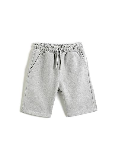 Koton Boyss Basic Chino Drawstring Pockets Shorts, Grey (023), 4-5 Jahre EU von Koton