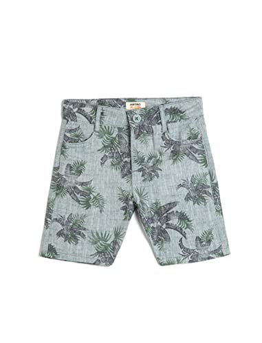 Koton Boyss Chino Floral Printed Pockets Cotton Shorts, Blue Design (03v), 7-8 Jahre EU von Koton