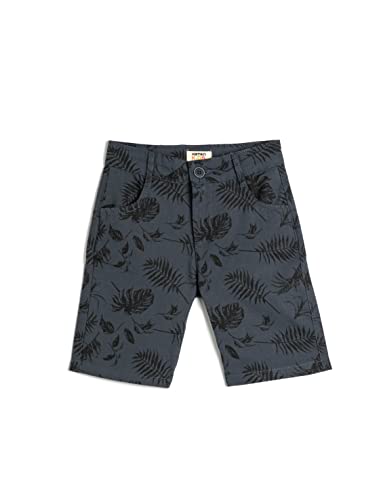 Koton Boyss Chino Floral Printed Pockets Cotton Shorts, Marine Design (7d2), 4-5 Jahre EU von Koton