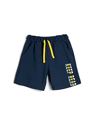 Koton Boyss Drawstring Printed Detail Pockets Shorts, Marine (720), 6-7 Jahre EU von Koton