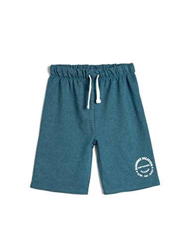 Koton Boyss Drawstring Printed Detail Shorts, Blue (624), 4-5 Jahre EU von Koton