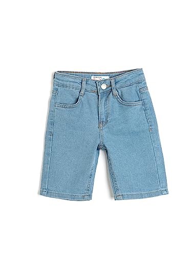 Koton Boyss Jean Bermuda Pockets Cotton Shorts, Light Indigo (Aa1), 9-10 Jahre EU von Koton