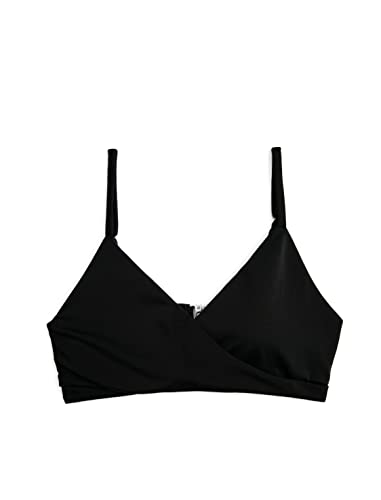 Koton Damen Dreieckiges Bikinioberteil mit schmalen Trägern Bikini top, Schwarz (999), 36 von Koton